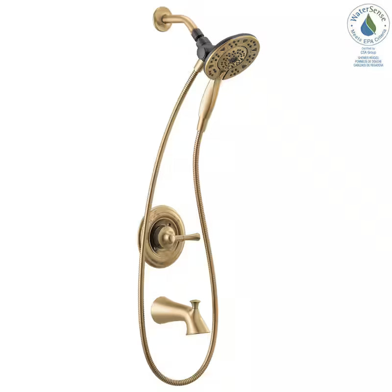 Single-Handle 4-Spray Tub and Shower Faucet in Champagne Bronze R50550