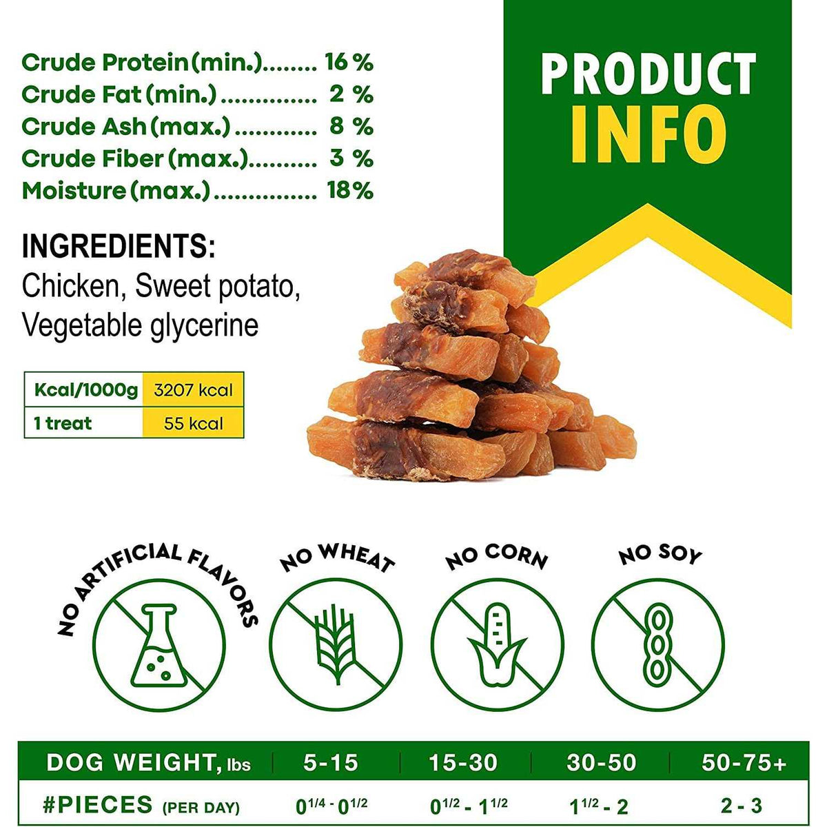 Sweet Potato Wrapped with Chicken Dog Chew Treats H90792