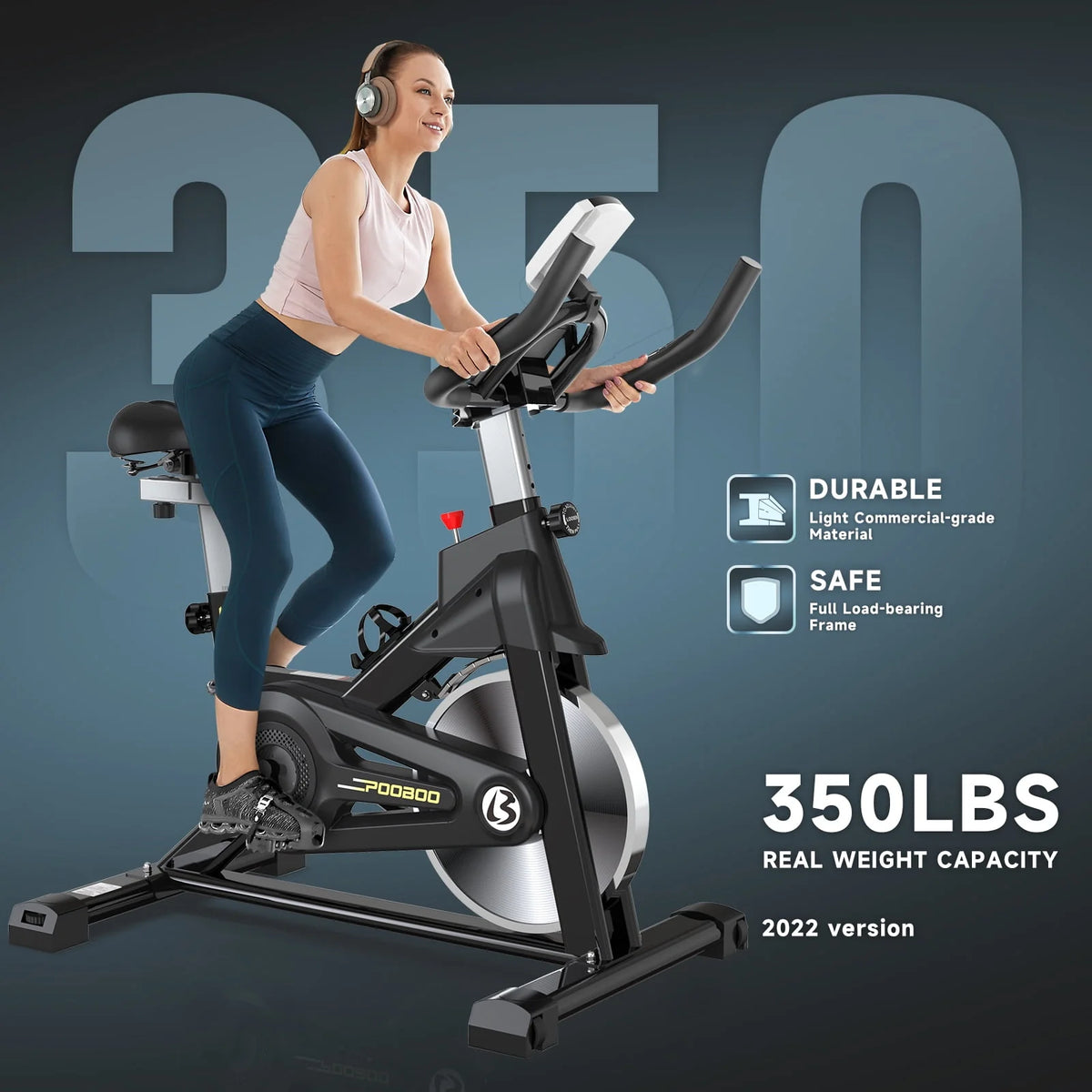 Magnetic Stationary Exercise Bike Blue S7960
