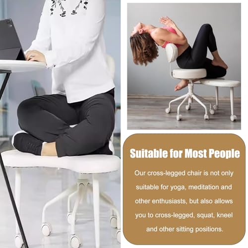 Black Swiveling Meditation Chair with Back Support Y534430