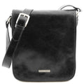 Black Leather Shoulder Bag G1375