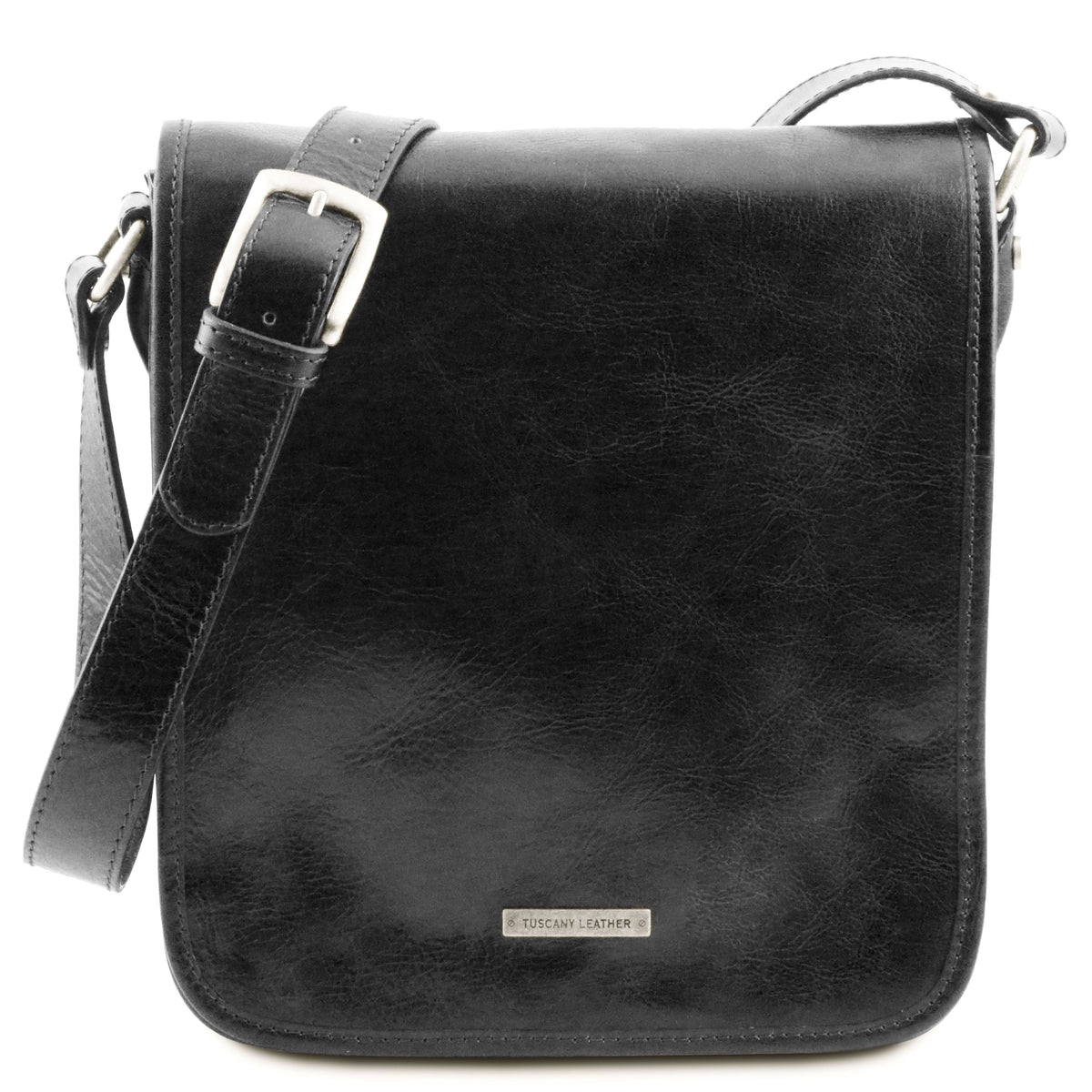 Black Leather Shoulder Bag G1375