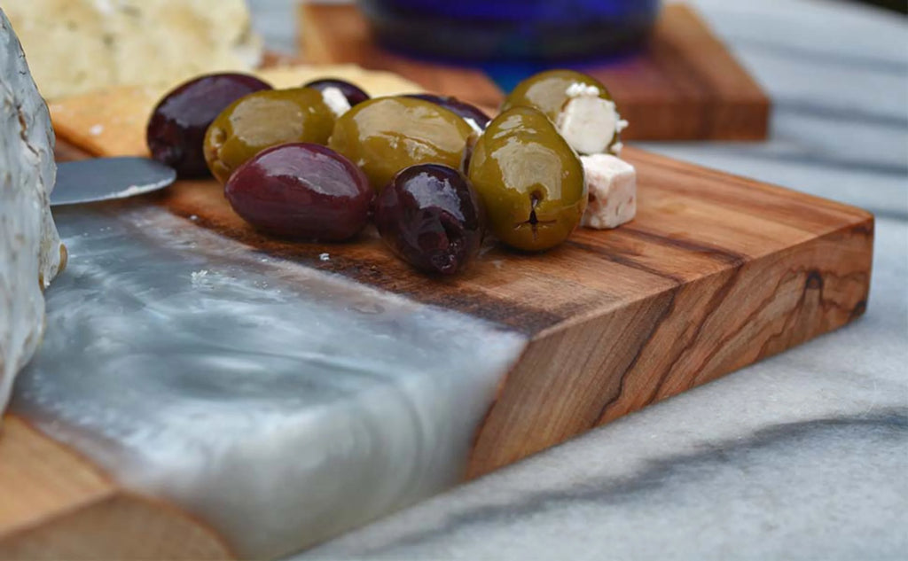Olive Wood Resin Charcuterie Board P541326