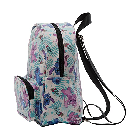 Mini Backpack Purse with Allover Print, 10.5 Inch, Faux Leather R9656