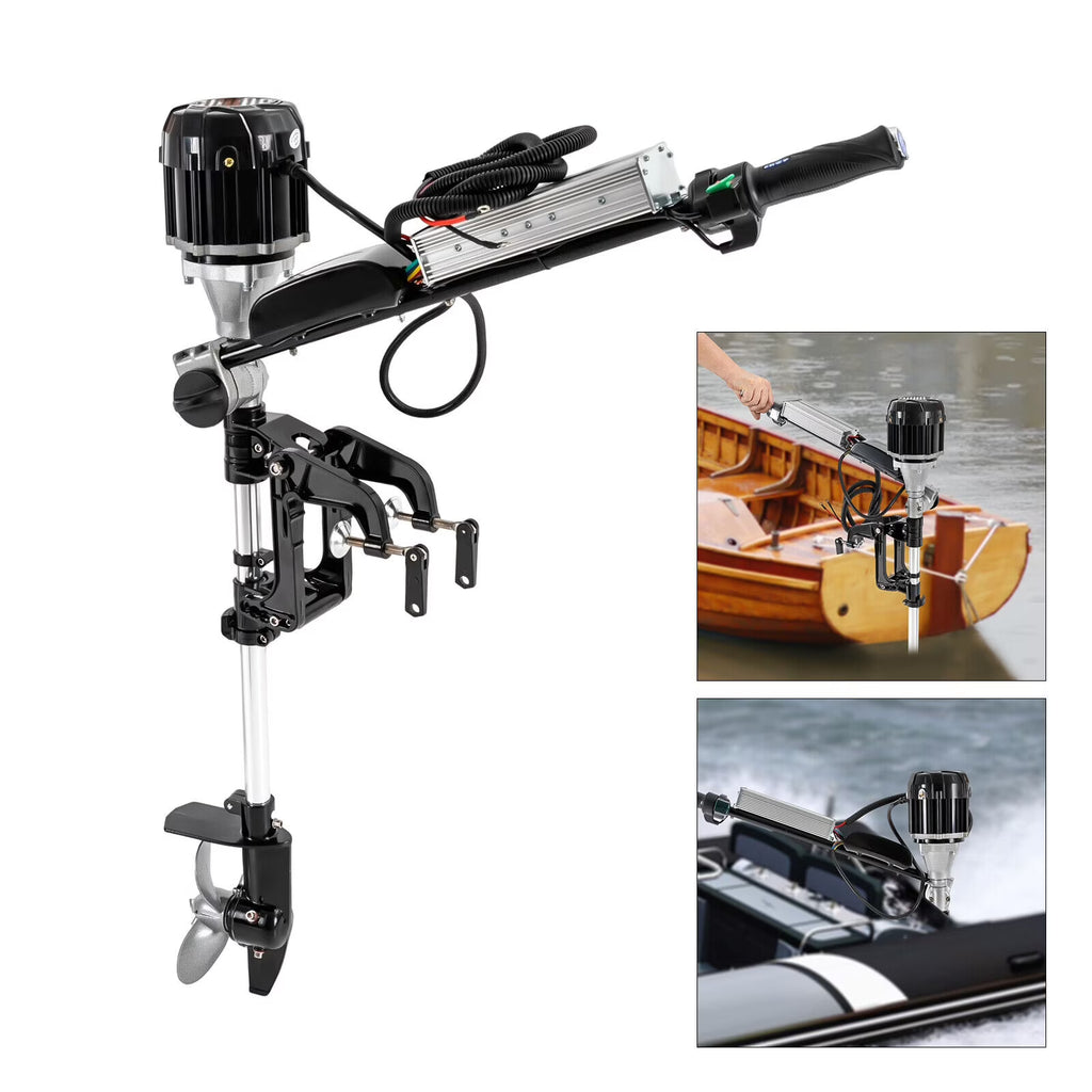 1000W 48V Electric Outboard Motor Brushless Trolling Motor with Adjustable Bracket D227