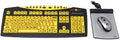 Yellow Keyboard with Wireless Optical Mouse and USB Wired Magic Pad M863854