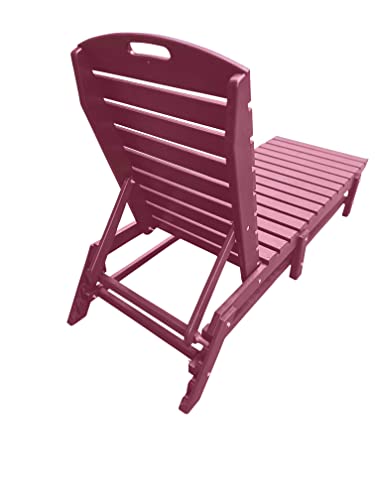 Teal Folding HDPE Recycled Poly Pool Chaise Lounge Q506