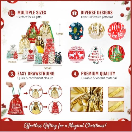 80PCS Christmas Gift Bags Set V58445