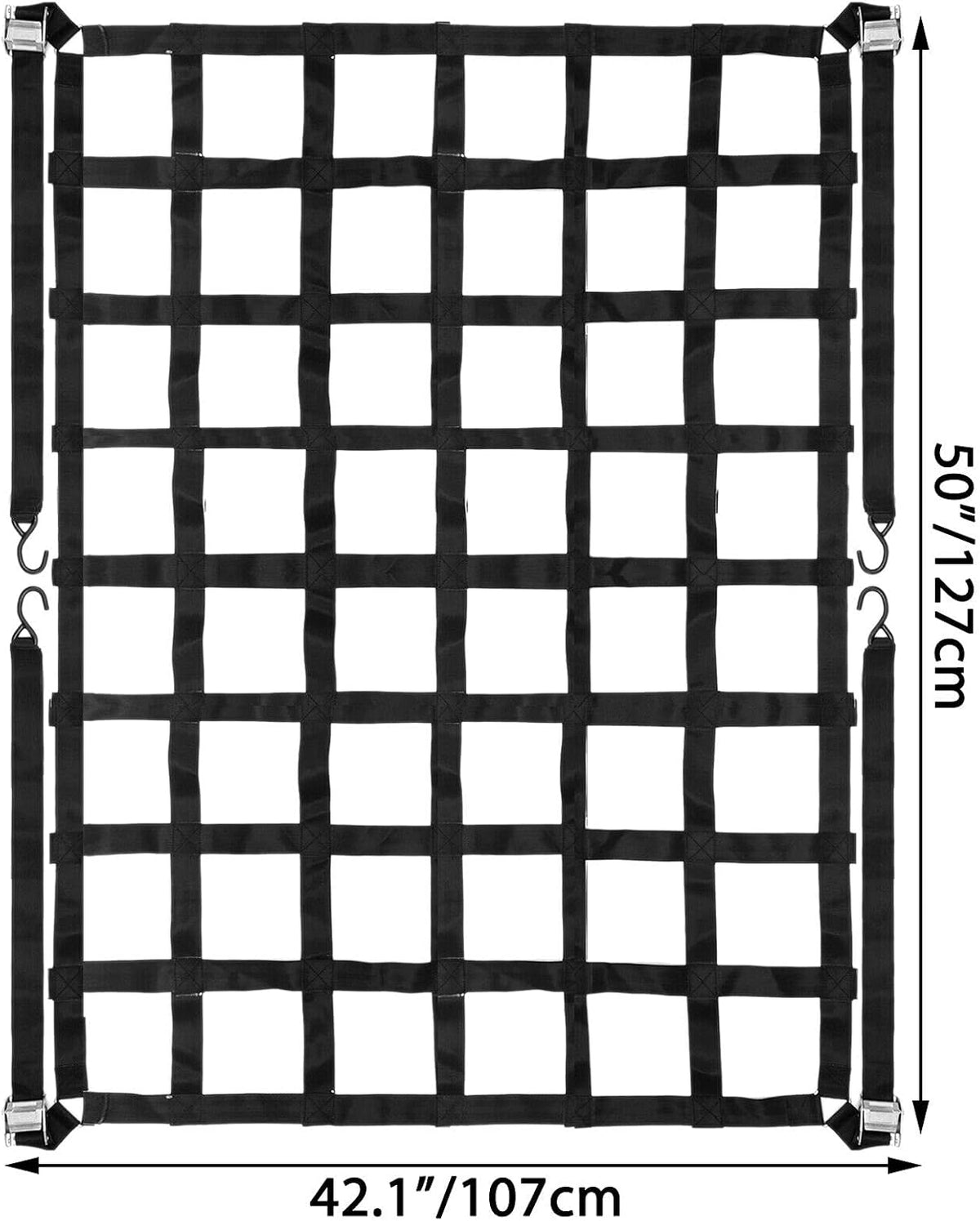 Heavy Duty Truck Bed Cargo Net with S-Hooks, 1100LBS, Pack of 2 X3335