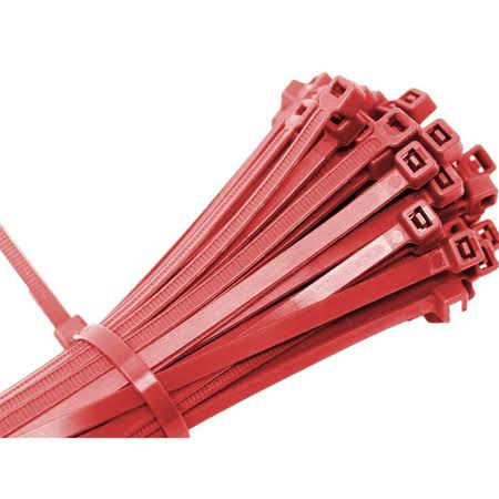 8-Inch Standard Duty Cable Ties, Red, 100-Pack G367263