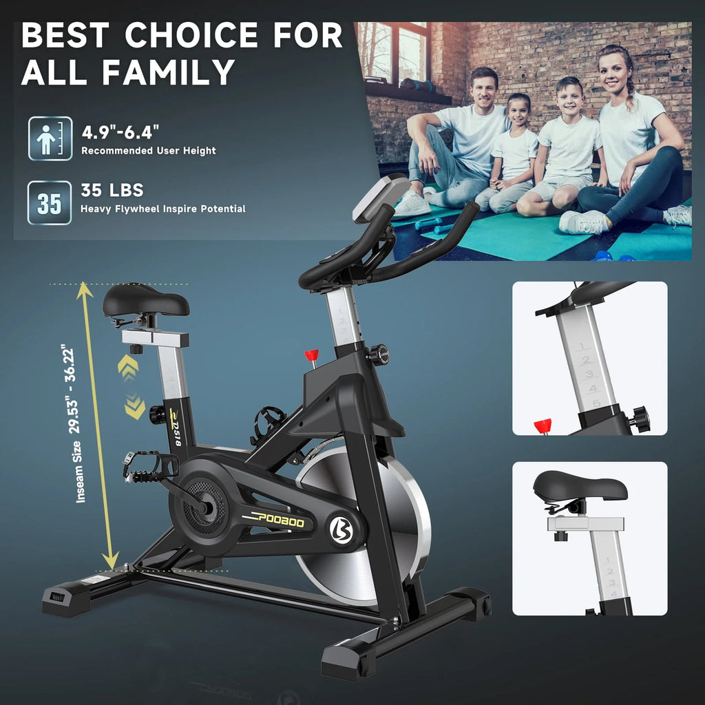 Magnetic Stationary Exercise Bike Blue S7960