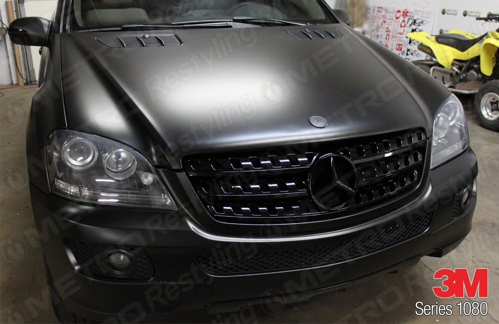 Satin Black 5ft x 6ft Car Wrap Vinyl Film Pack of 2 C485