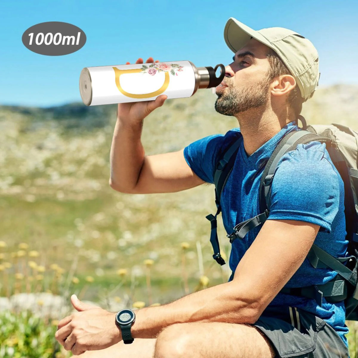 Stainless Steel Insulated Water Bottle with Straw Lid E835656