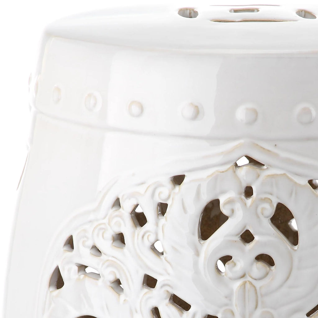 White Patio Stool T694