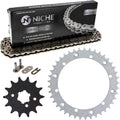 Drive Sprocket Chain Combo Front 14 Rear 41 Tooth 520NZ Standard 104 Links Pack of 2 Y4491