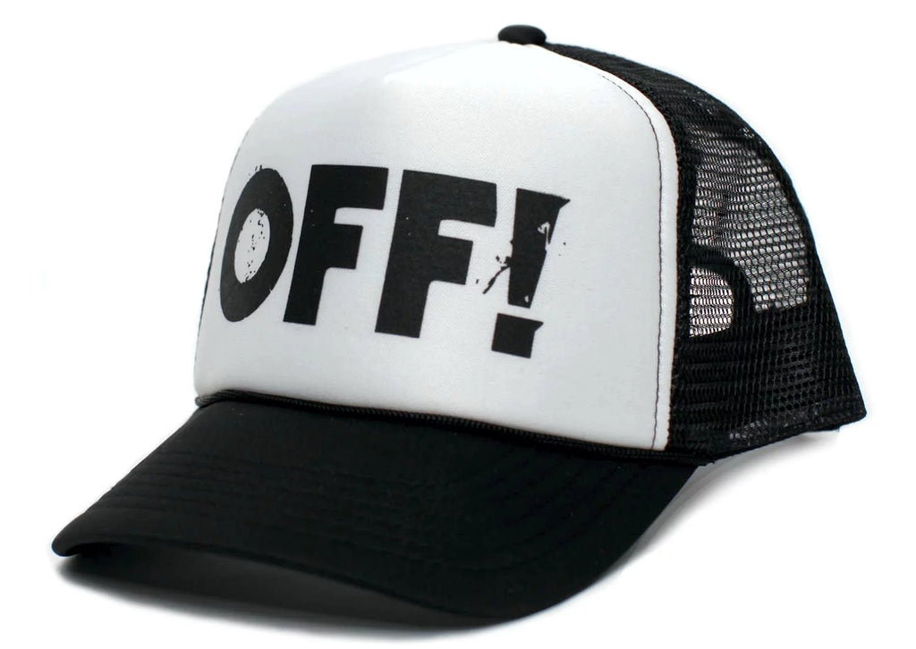 Black/White Truckers Cap Hat K3593