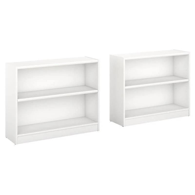 2 Shelf Bookcase in Pure White (Set of 2) L7986