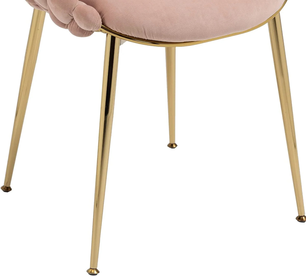 Pink Velvet Accent Chair Set of 2 with Gold Legs M301238