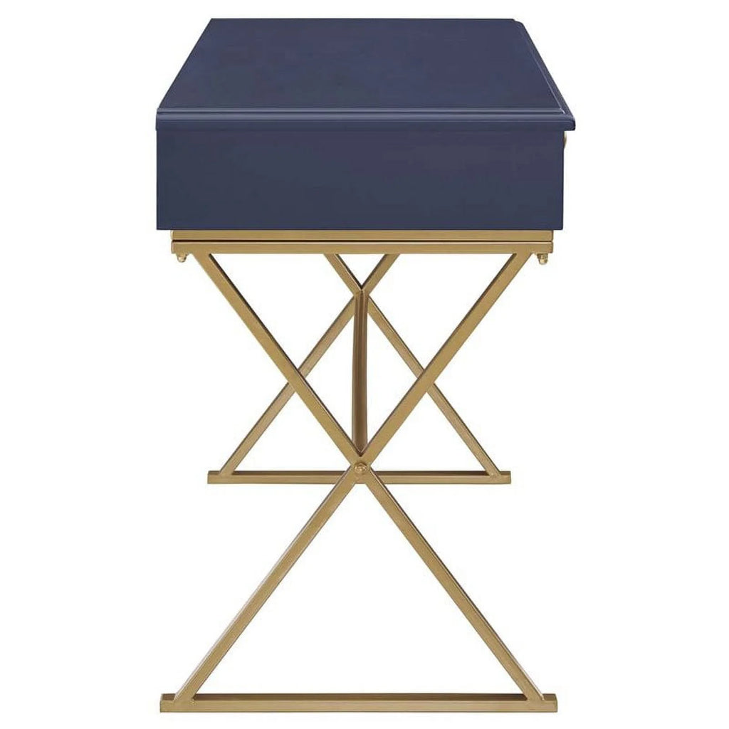 Blue and Gold Writing Desk M8352