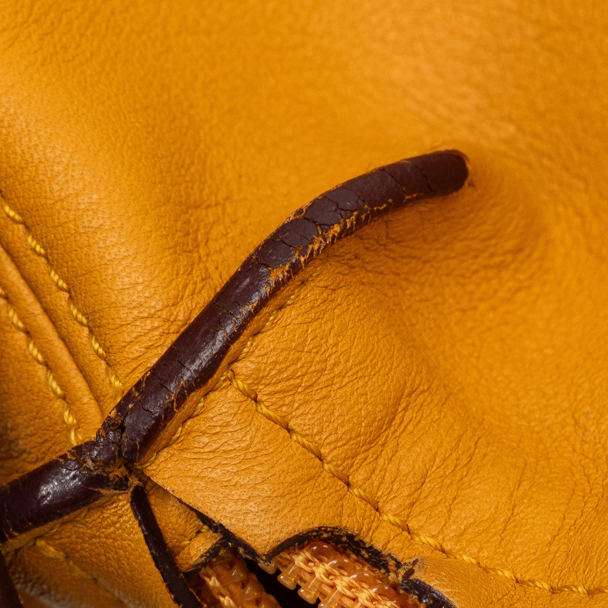 Yellow Calf Leather Top Handle Bag R381401