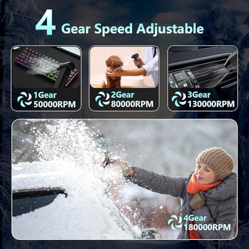 10000mAh 180000RPM Cordless Rechargeable Compressed Air Duster S54659