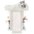 Cat Tree Tower with Scratching Post and Toy Balls, Grey O250856