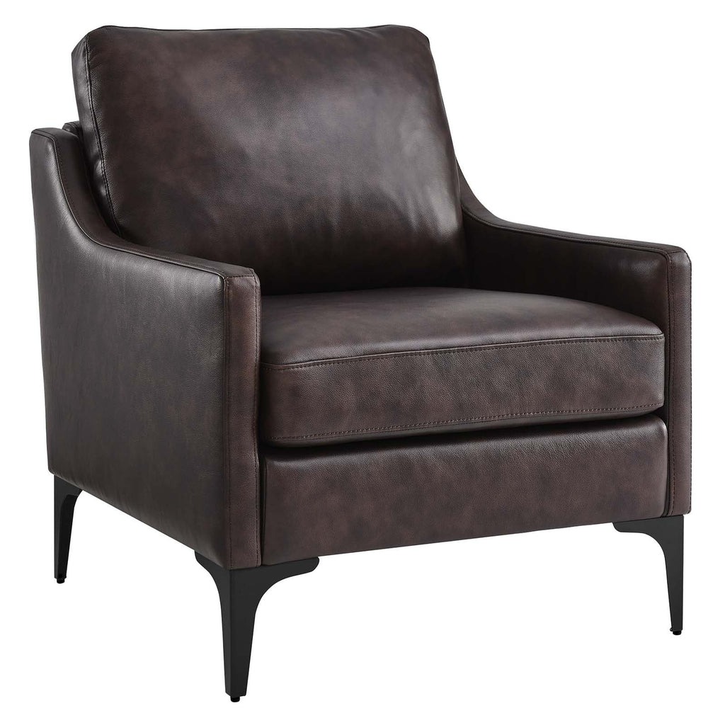 Brown Leather Armchair S9890