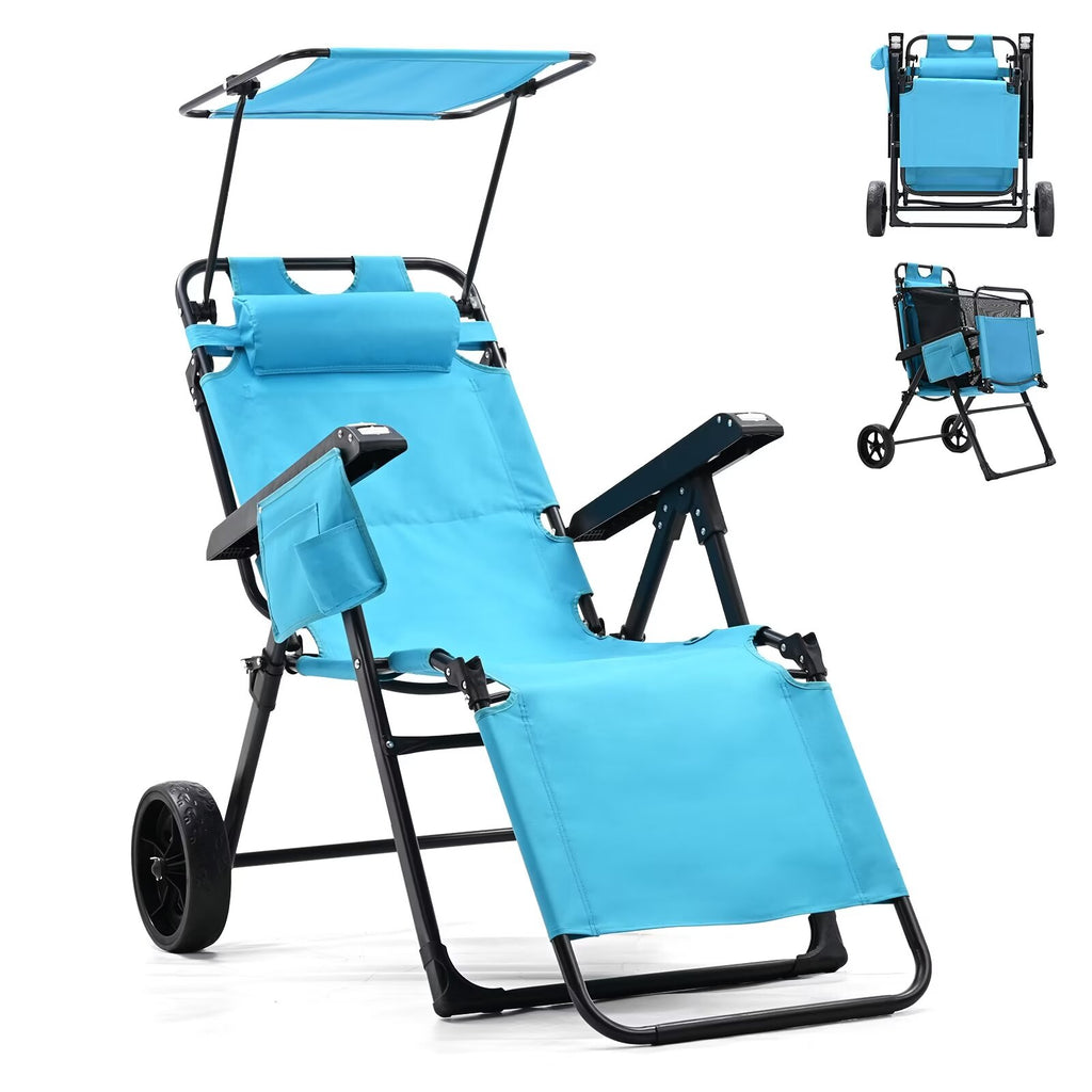2 in 1 Beach Cart Chair with Shade W262580