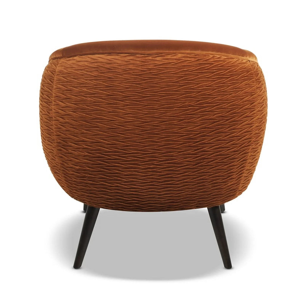 Burnt Orange Barrel Chair Set A13268