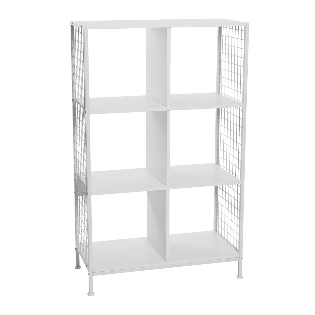 6 Cube White Storage Wall Unit B601312