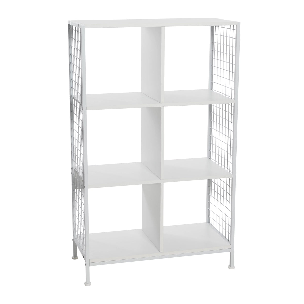 6 Cube White Storage Wall Unit B601312