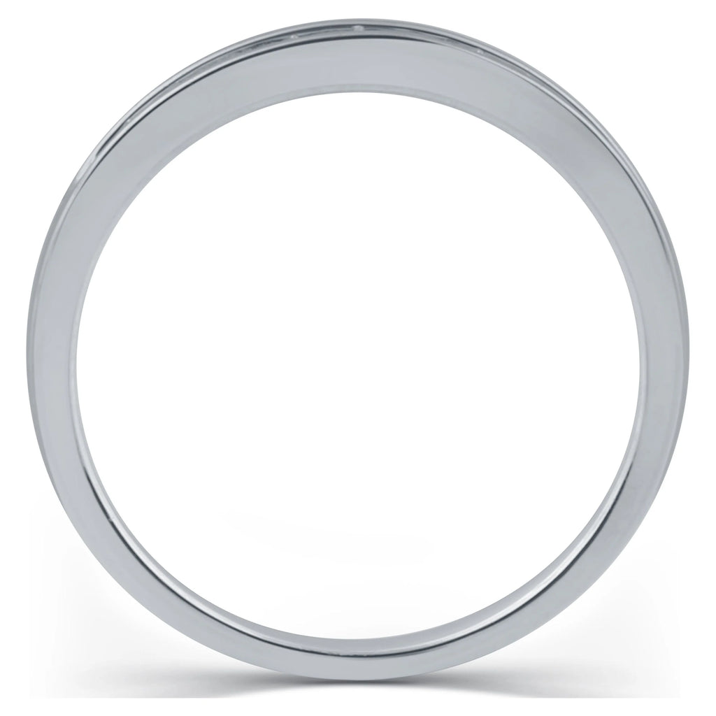 1/10 Carat Round Diamond Sterling Silver Band V33554