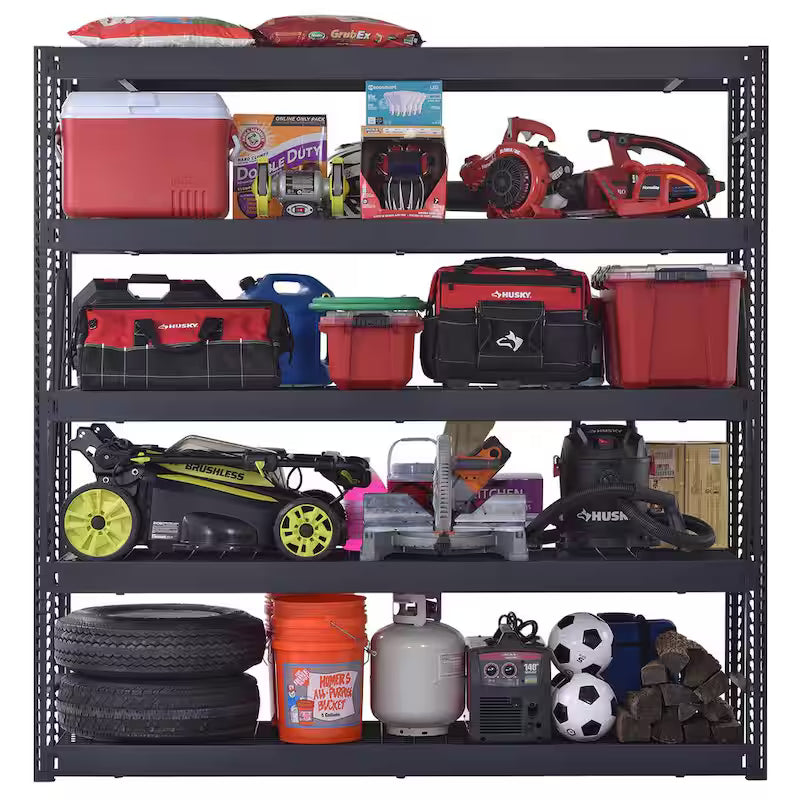 5-Tier Steel Garage Storage Shelving Unit in Black A249386