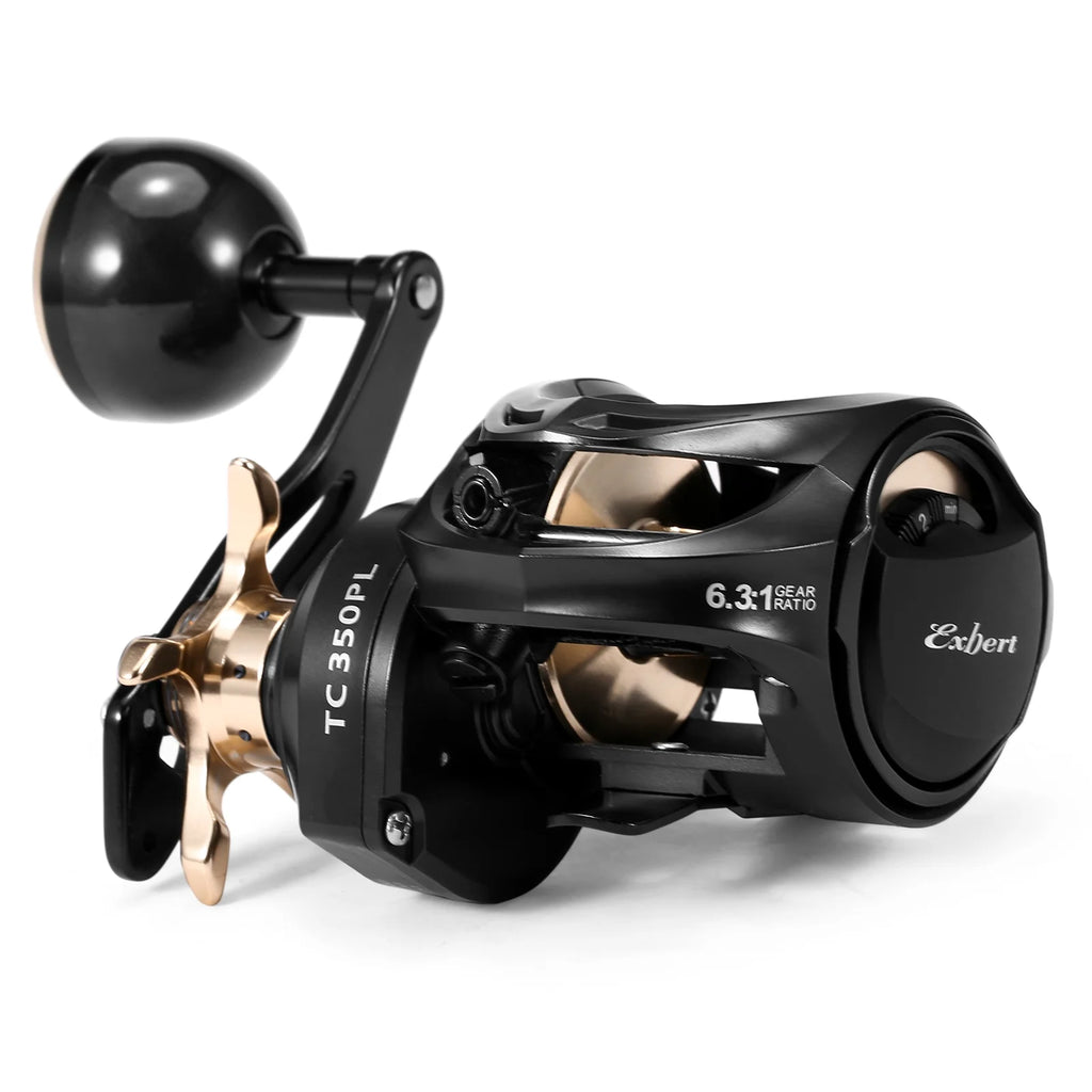Carbon Fiber Baitcaster Fishing Reel, 9+1BB, 6.3:1 Gear Ratio, Magnetic Brake System U947706