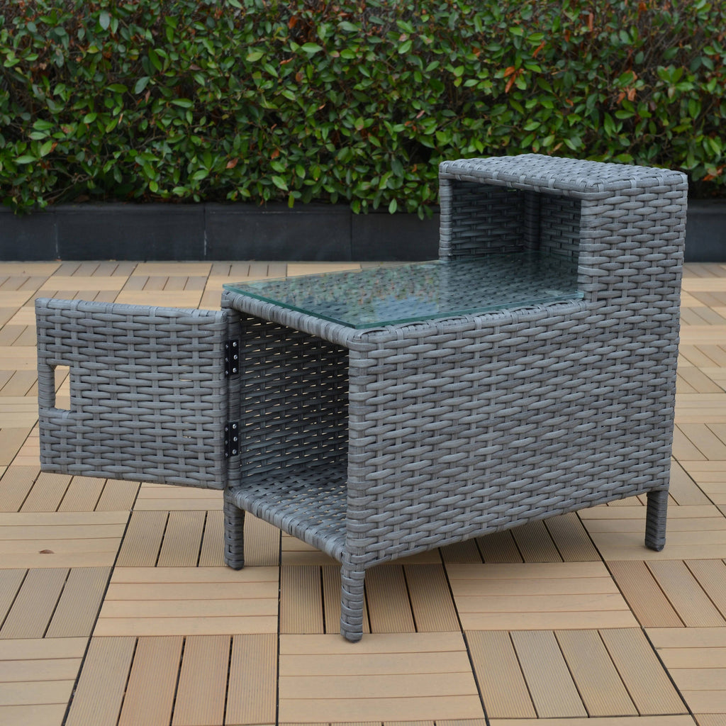 Grey Storage Side Table J89775