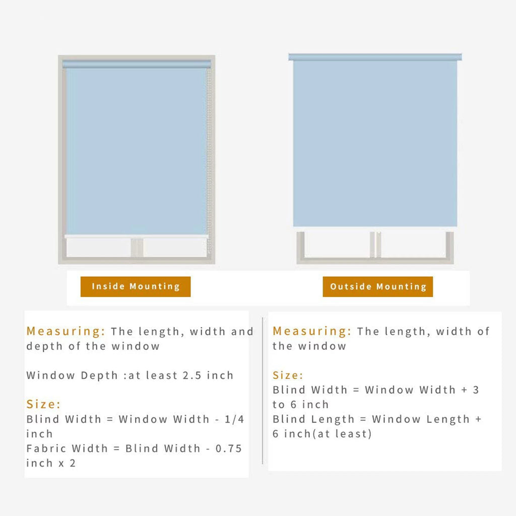 100% Blackout Waterproof Fabric Window Roller Shades H62210