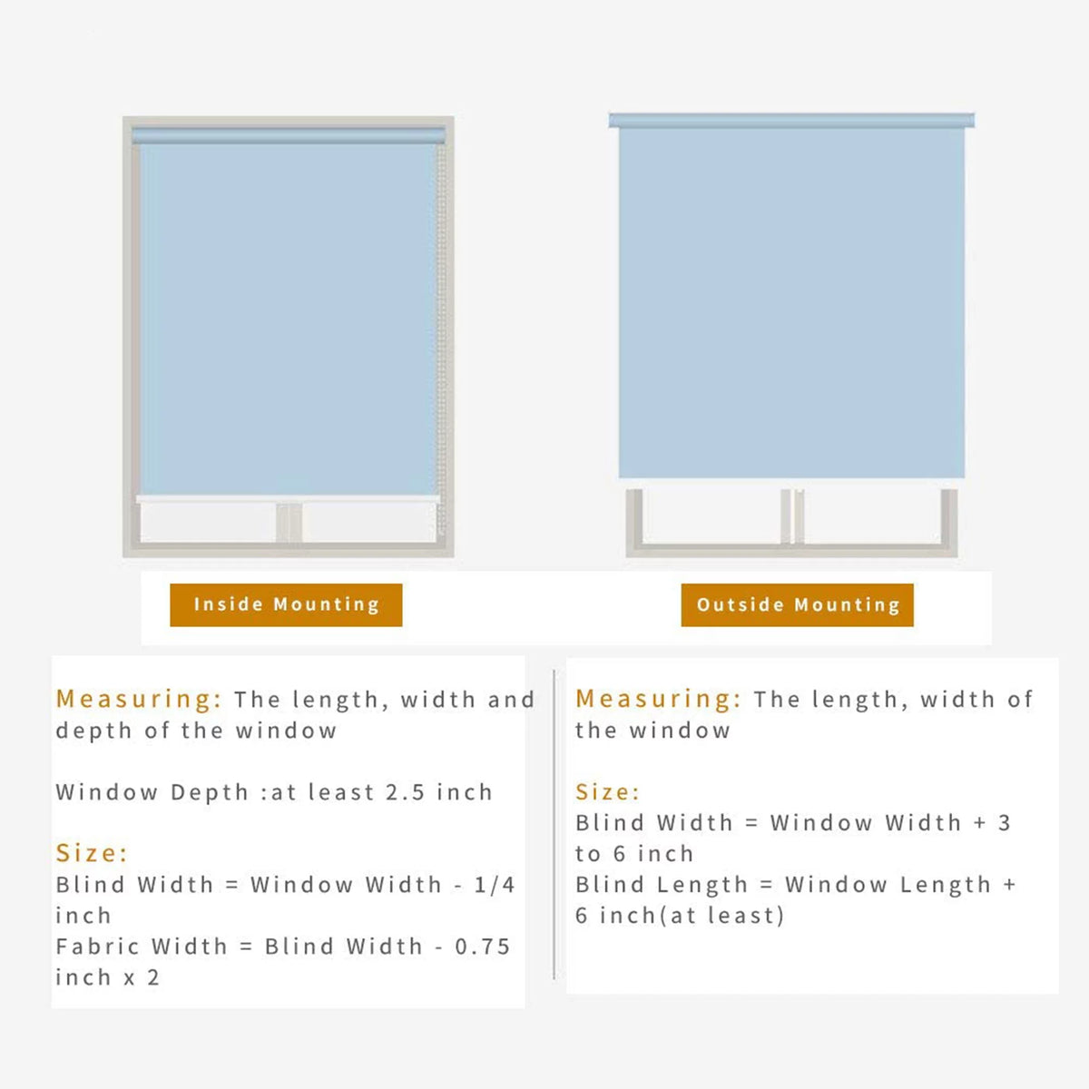100% Blackout Waterproof Fabric Window Roller Shades H62210