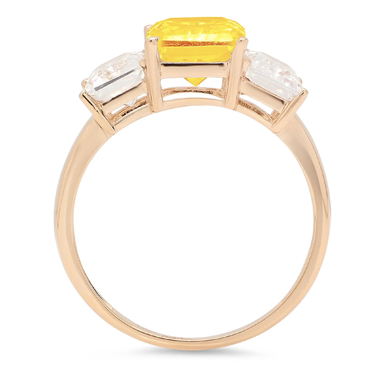 18K Yellow Gold Three-Stone Ring K988