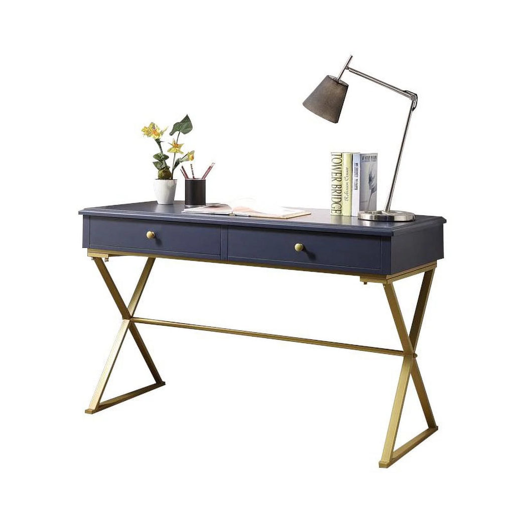 Blue and Gold Writing Desk M8352