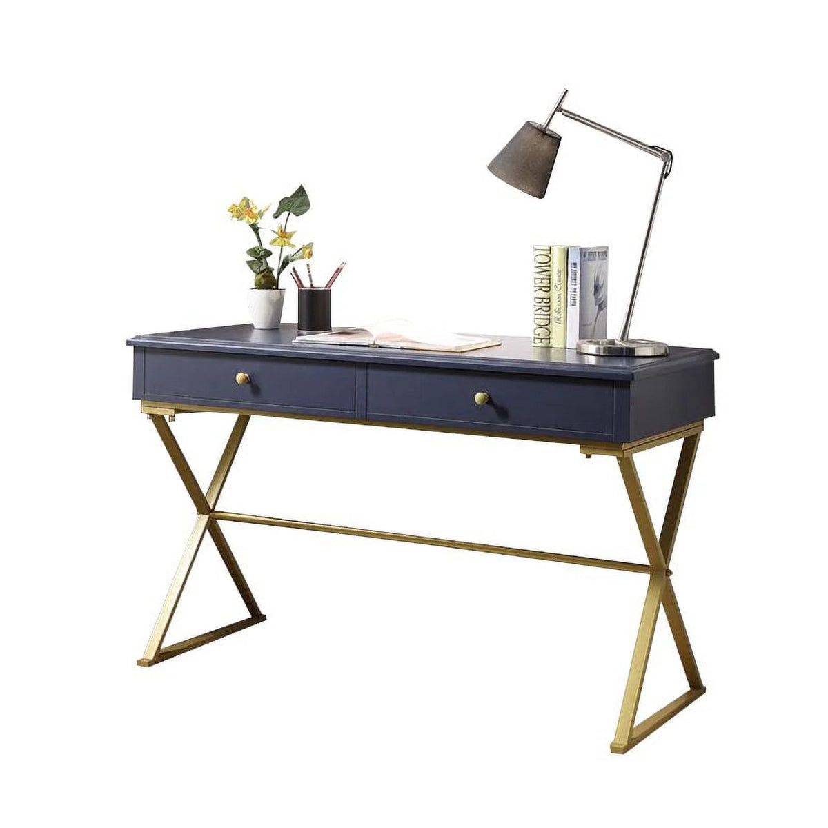 Blue and Gold Writing Desk M8352