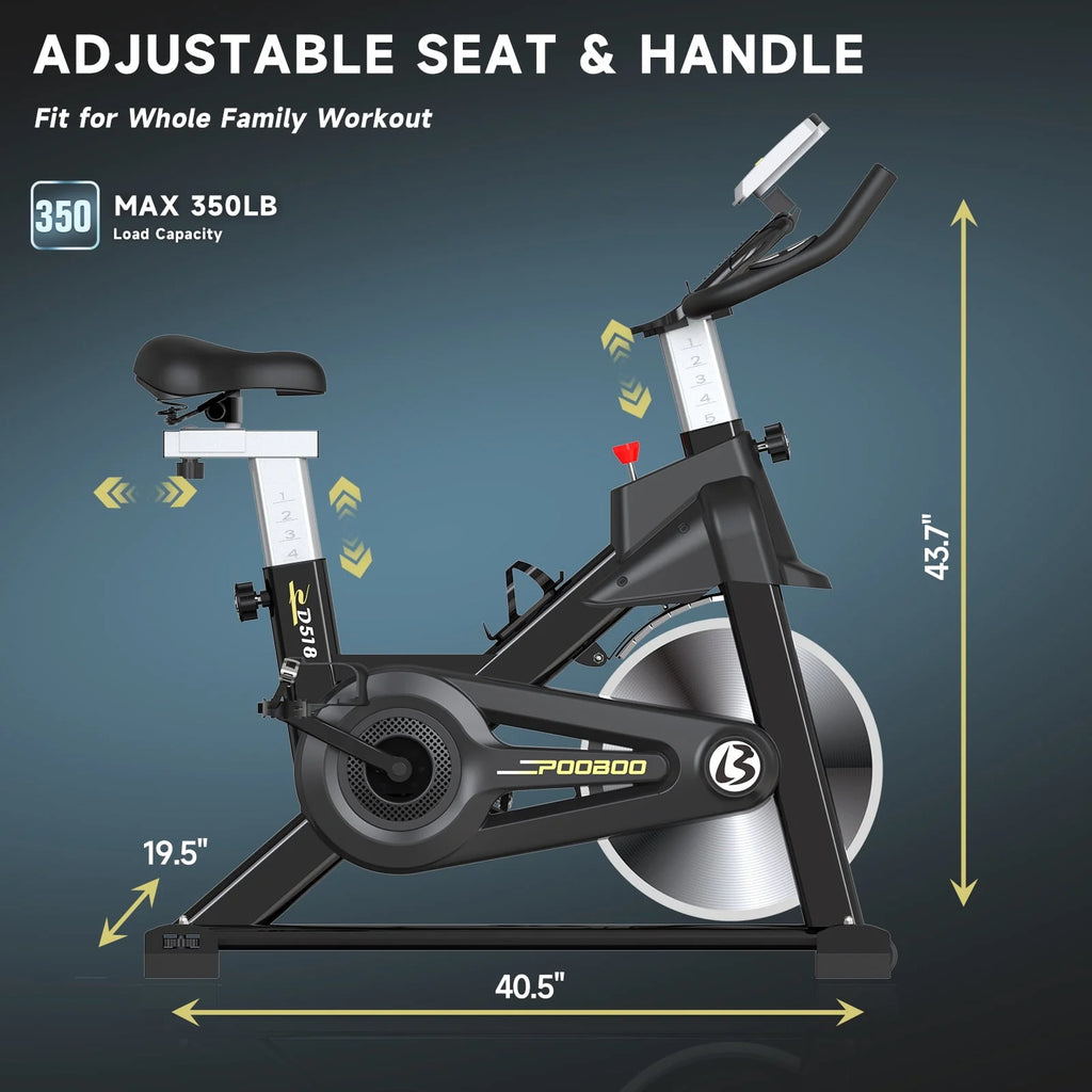 Magnetic Stationary Exercise Bike Blue S7960
