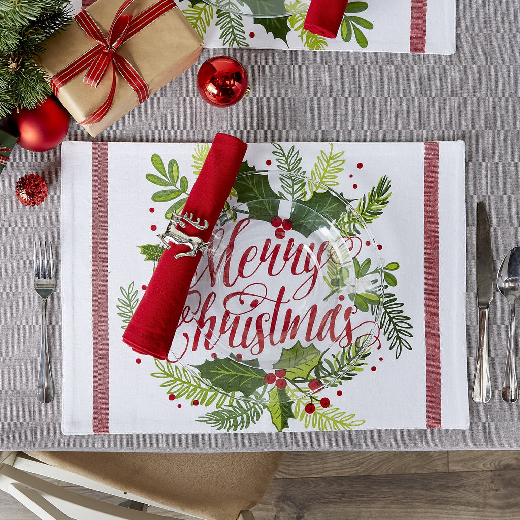 Set of 6 Printed Cotton Placemats I62402