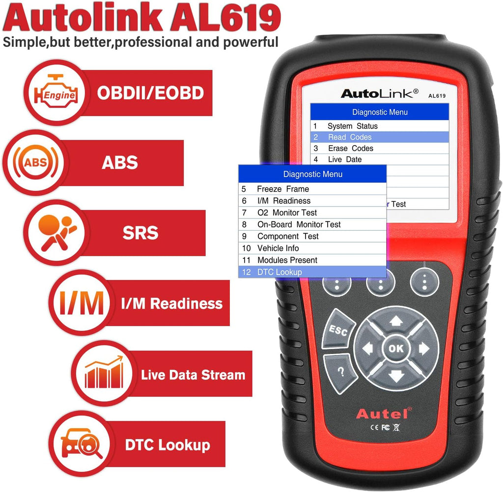 OBD2 Scanner ABS/SRS Diagnostic Scan Tool H324