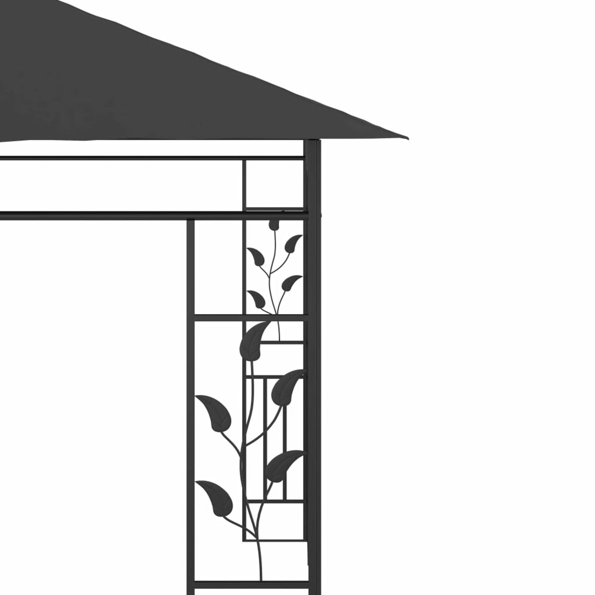 Anthracite Gazebo with Mosquito Net R723