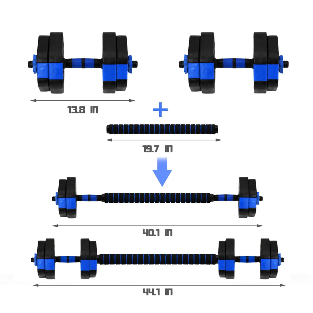 22lb Adjustable Dumbbell Set with Connector T722