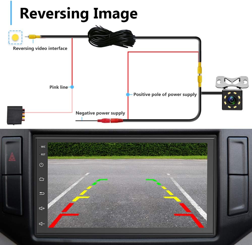 Double Din Touch Screen Car Stereo with Backup Camera B8964