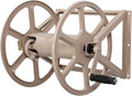 Steel Wall/Floor Mounted Hose Reel, Holds 200-Feet of 5/8-Inch Hose, Tan M53239
