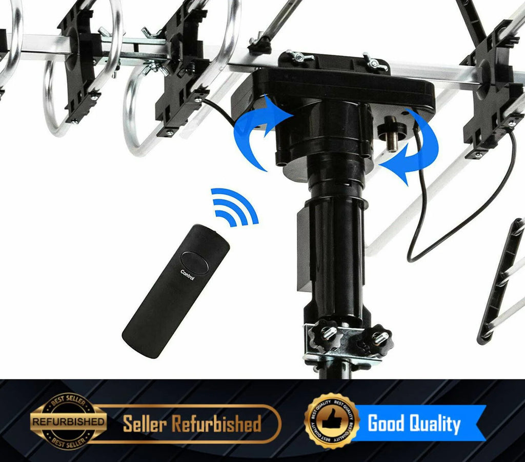 Refurbished Outdoor TV Antenna Up to 200 Miles with Motorized 360 Degree Rotation C4237