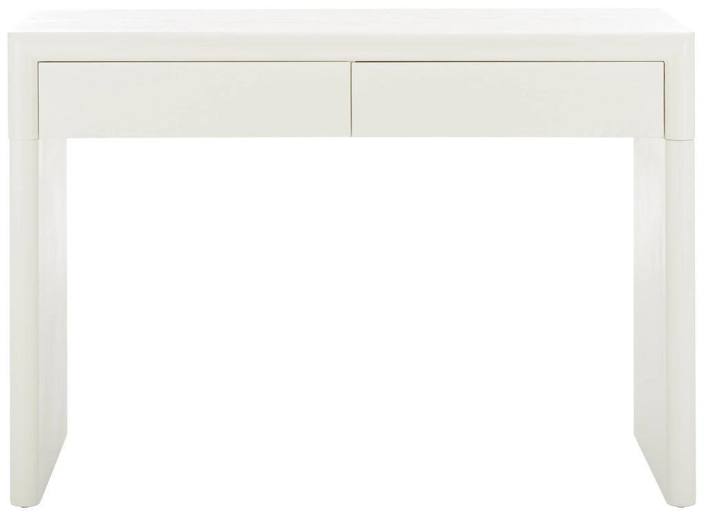 Ivory Wood Console Table with Drawer M672