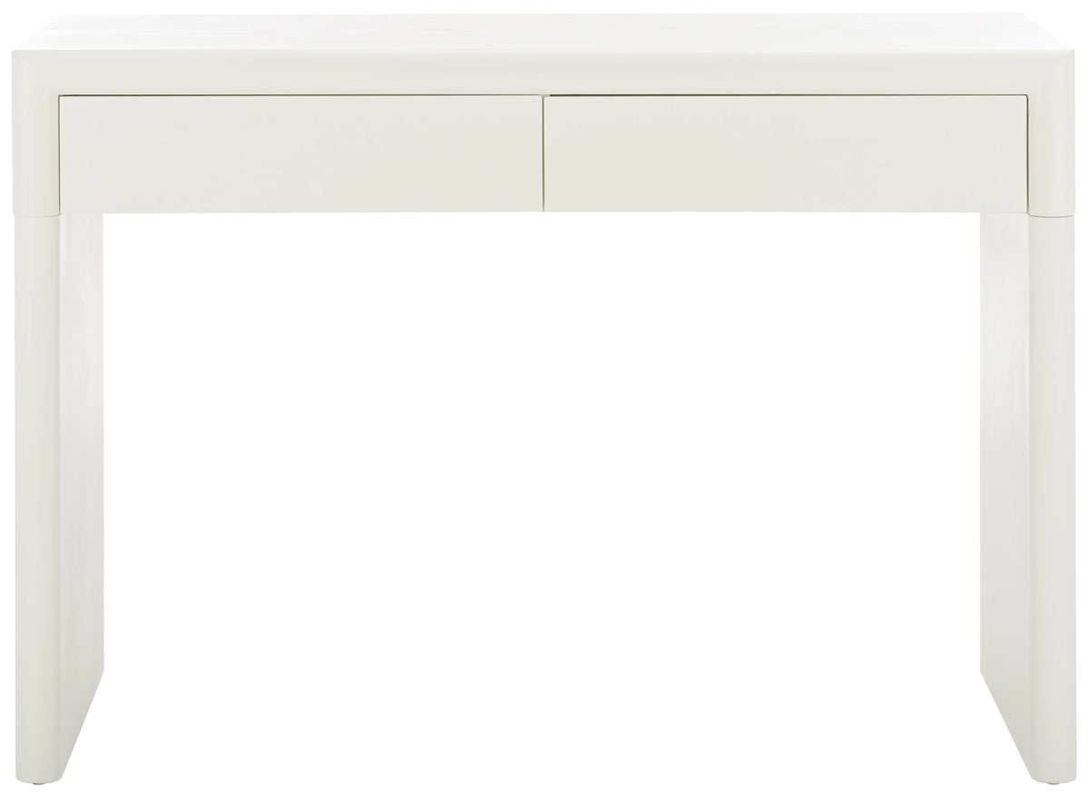 Ivory Wood Console Table with Drawer M672